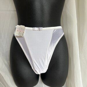 Vintage Satin Lejaby Nuage Women's White Thong / G-String
